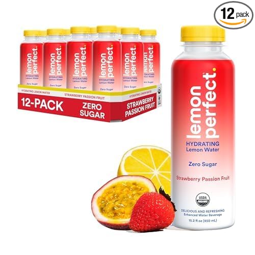 Strawberry Hydrating Flavored Lemon Water | 15.2 Fl Oz (12 Pack)